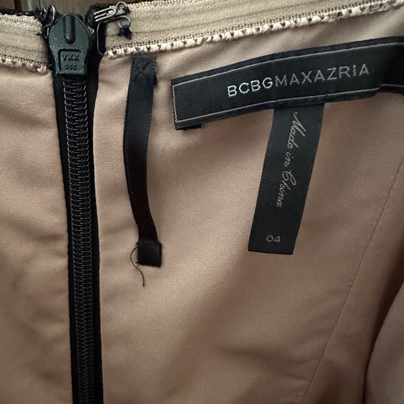 BCBGMaxAzria Ruffle Dress & Rhinestone Belt - Picture 2 of 6